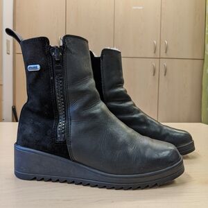 Black Wedge Ankle Boots